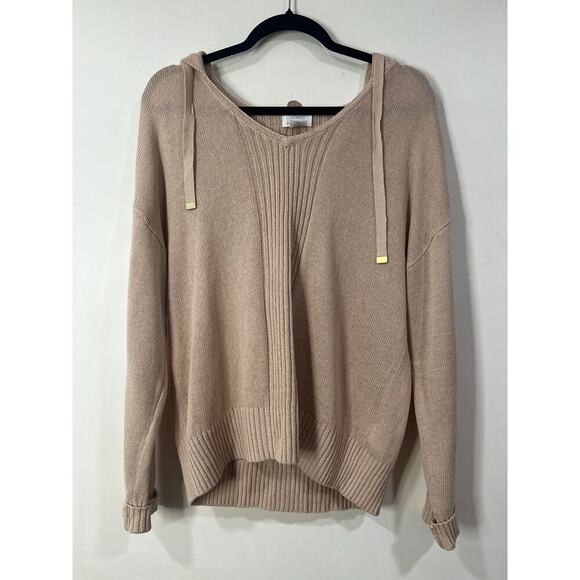 Womens Sigrid Olsen Slouchy Hooded Linen Cotton Sweater Spring Summer Large - Picture 11 of 11